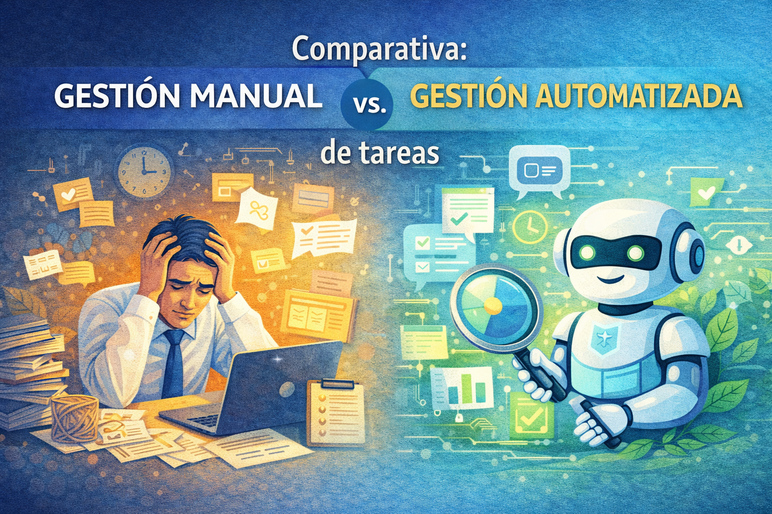 Comparativa: Gestión Manual vs. Gestión Automatizada de tareas