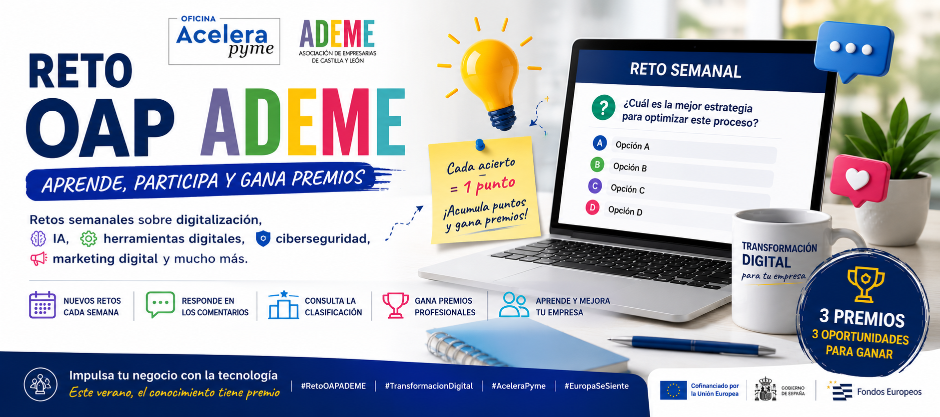 Reto OAP ADEME | Aprende sobre digitalización y gana premios este verano