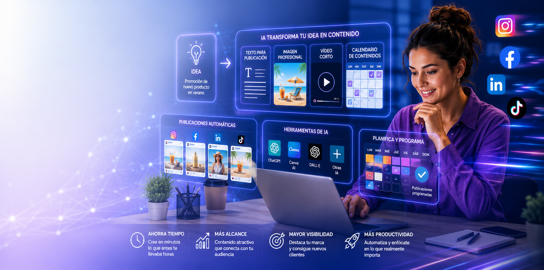 Planificación en Redes Sociales a Medio y Corto Plazo Automatizada mediante Inteligencia Artificial